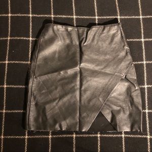 Club Monaco Leather Skirt